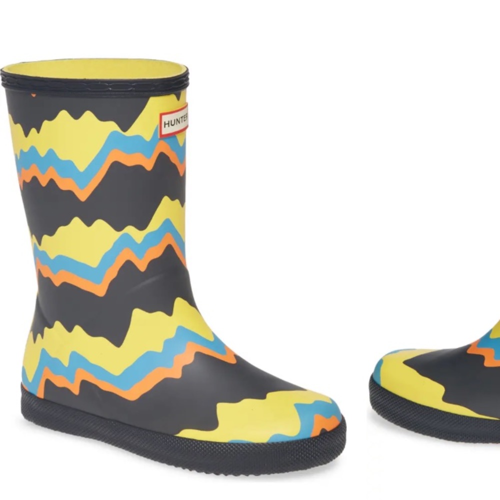 Hunter Classic Storm Stripe Rain Boot Size 7